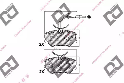 Комплект тормозных колодок DJ PARTS BP1390